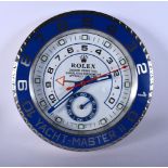 A ROLEX ADVERTISING DEALER DISPLAY HANGING WALL CLOCK. 30 cm diameter.