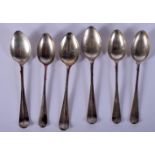 SIX SILVER COFFEE SPOONS. 48 grams. (6)