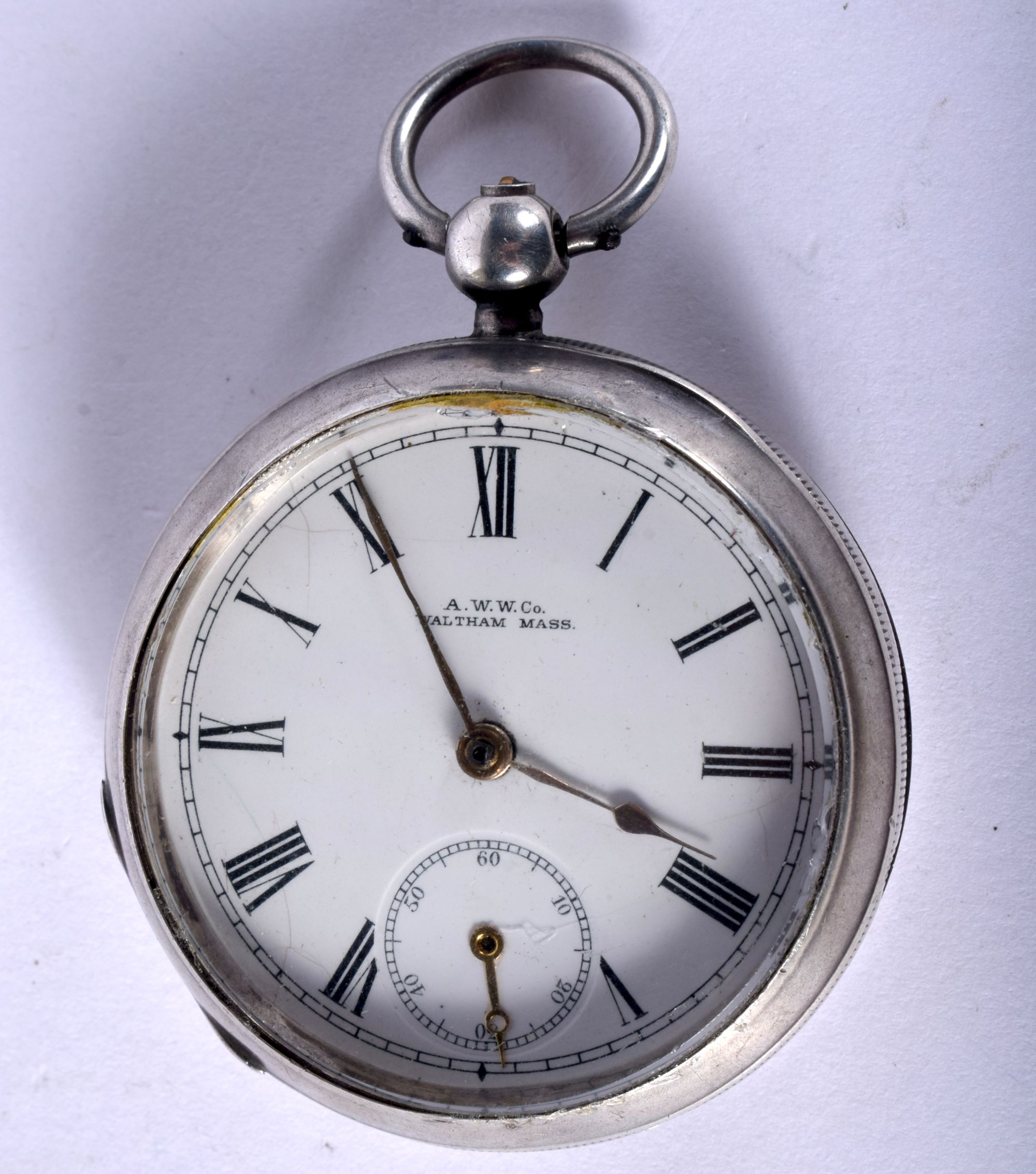 AN ANTIQUE SILVER POCKET WATCH. 113 grams. Birmingham 1897. 5.25 cm wide.