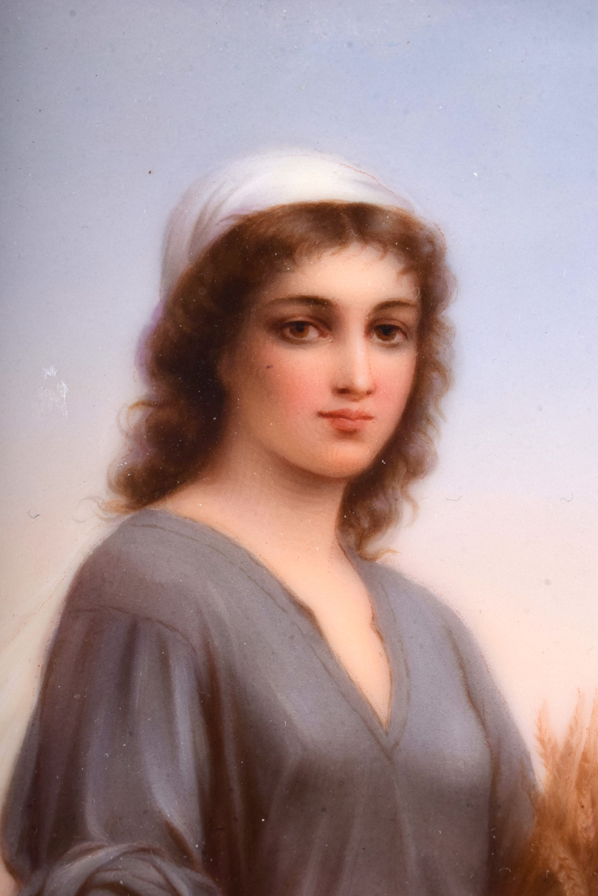 A 19TH CENTURY KPM PORCELAIN PLAQUE OF RUTH. 24 cm x 18 cm. - Image 2 of 4