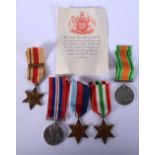 MILITARY MEDALS COMPRISING ITALY, AFRICA AND 1939-1945 STAR, THE DEFENCE MEDAL AND THE 1939-1945 MED