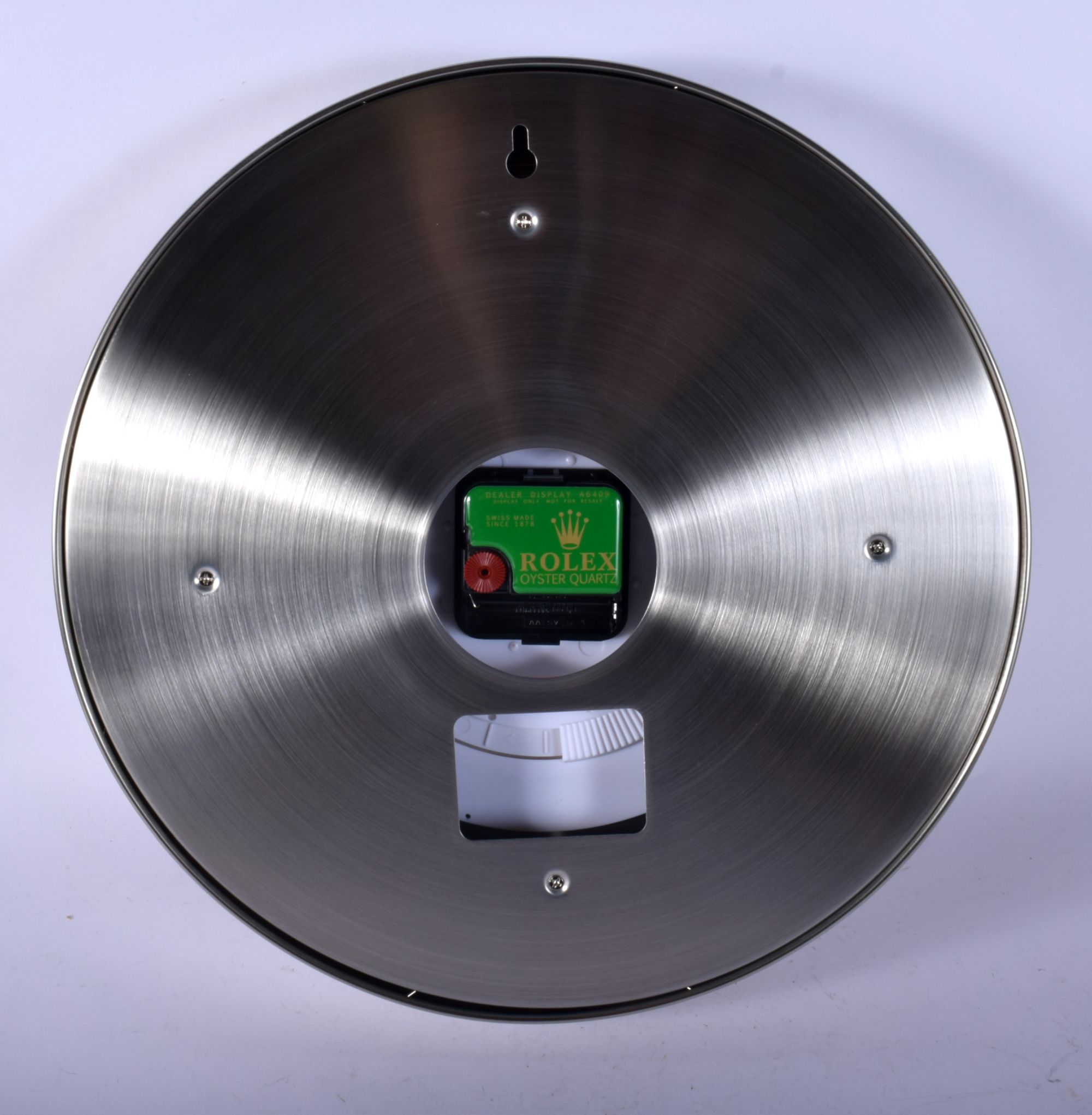 A ROLEX ADVERTISING DEALER DISPLAY HANGING WALL CLOCK. 30 cm diameter. - Image 2 of 2