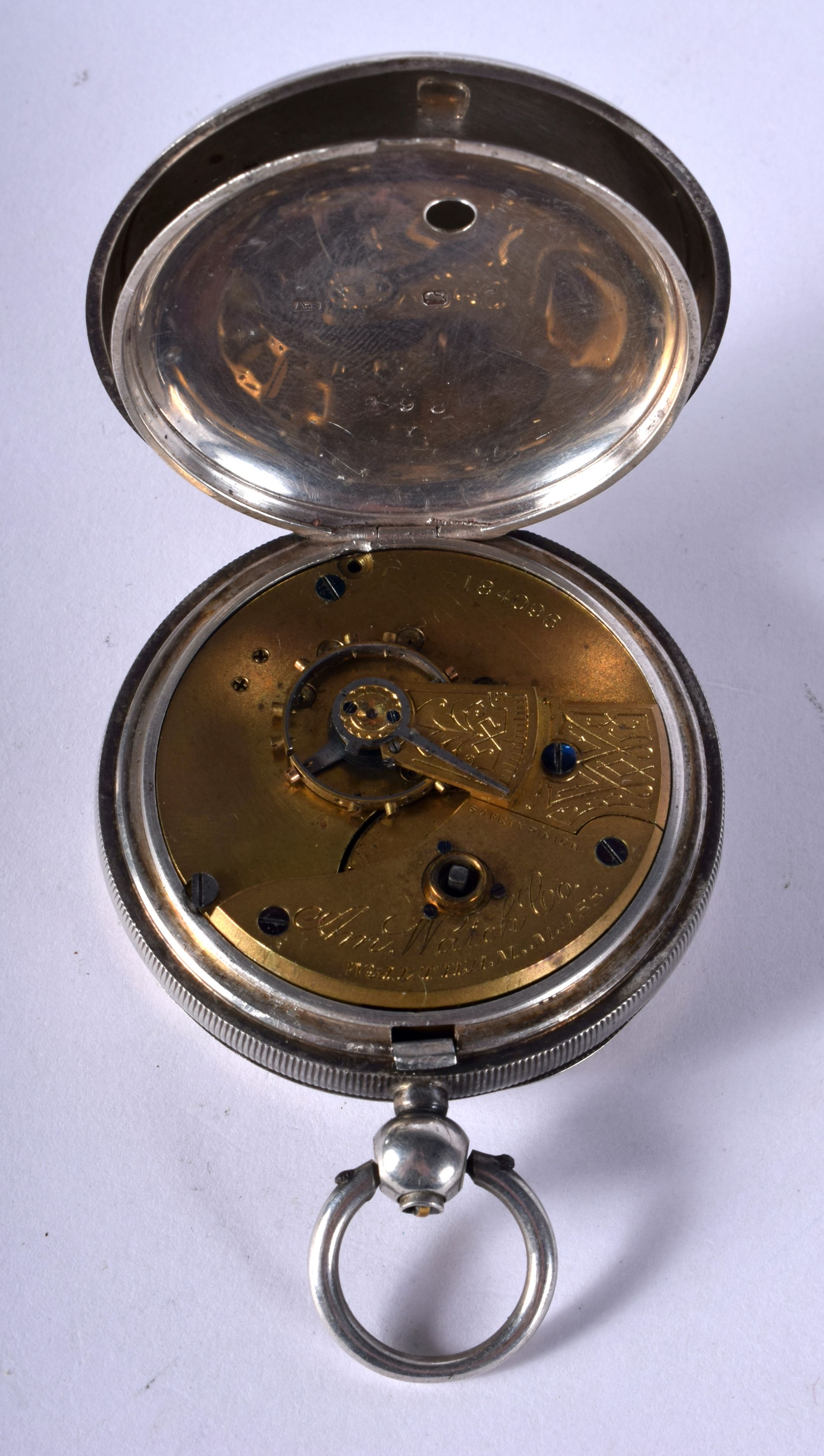 AN ANTIQUE SILVER POCKET WATCH. 113 grams. Birmingham 1897. 5.25 cm wide. - Bild 3 aus 3