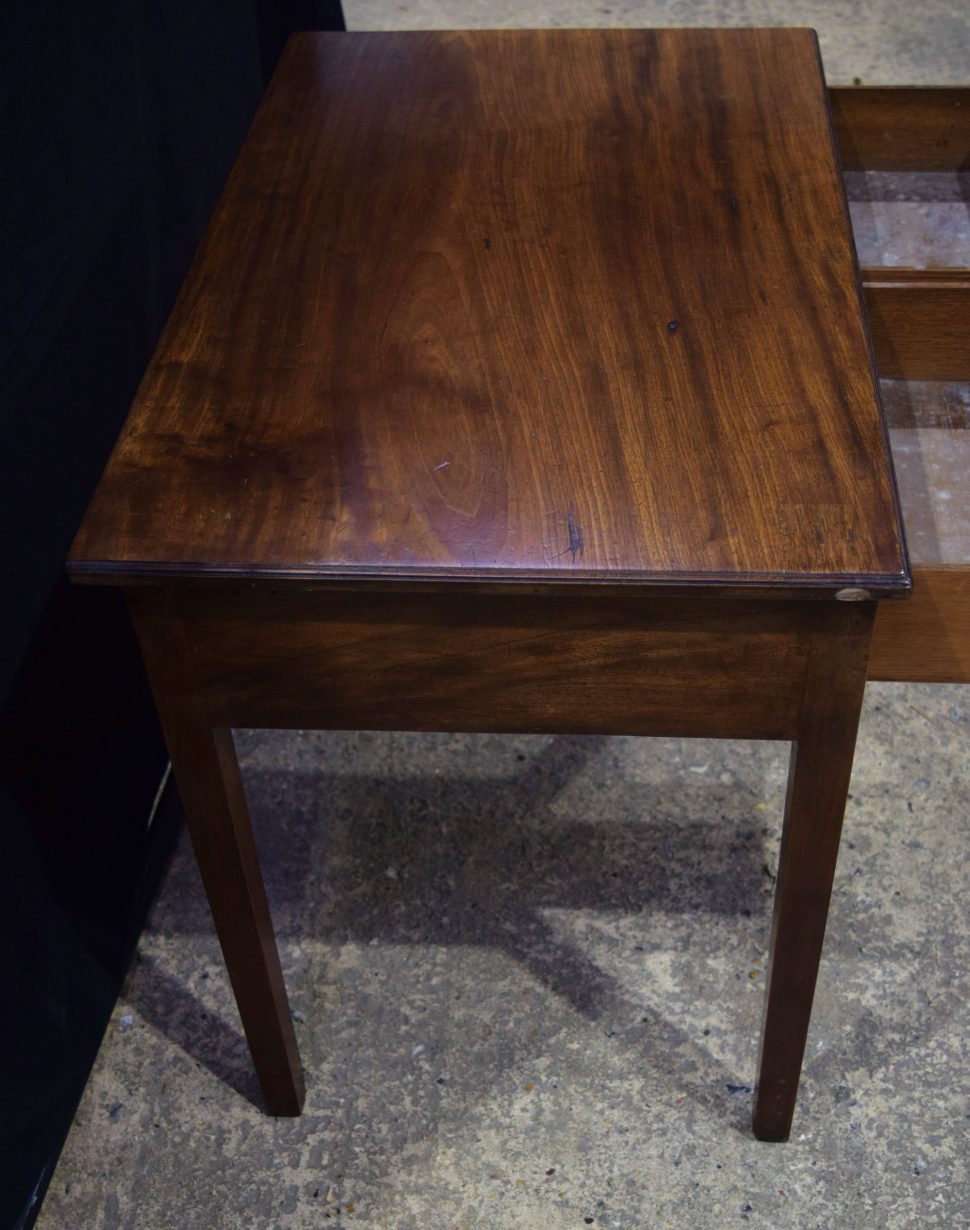 A 19th century oak two drawer side table 70 x 92 x 52 cm. - Image 3 of 6