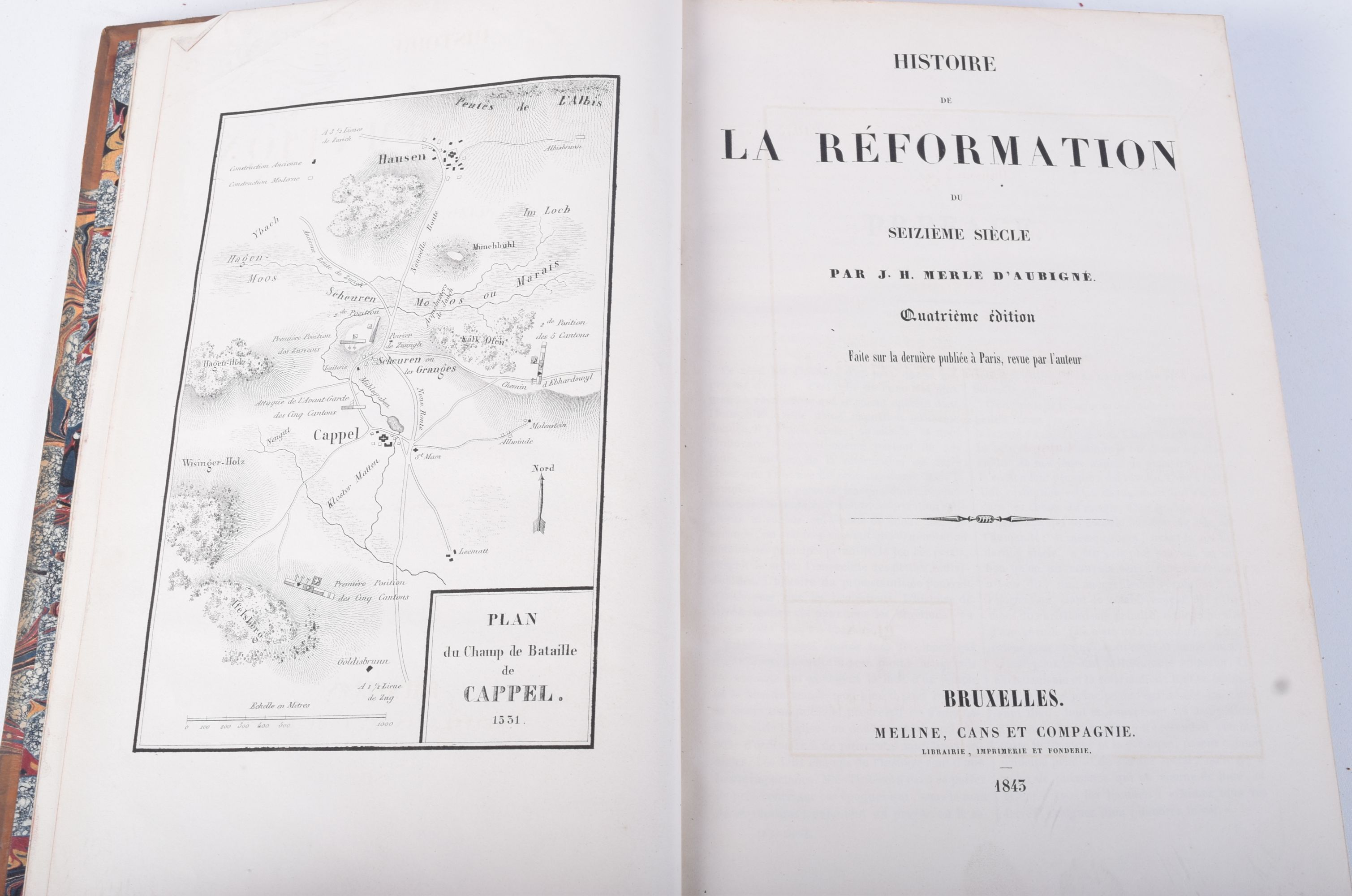 Book of the Histoire de La Reformation by J H Merle D'Aubigne 1843 . - Image 3 of 3