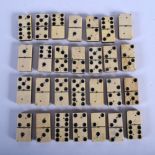 A SET OF EARLY 19TH CENTURY PRISONER OF WAR TYPE DOMINOS. (qty)