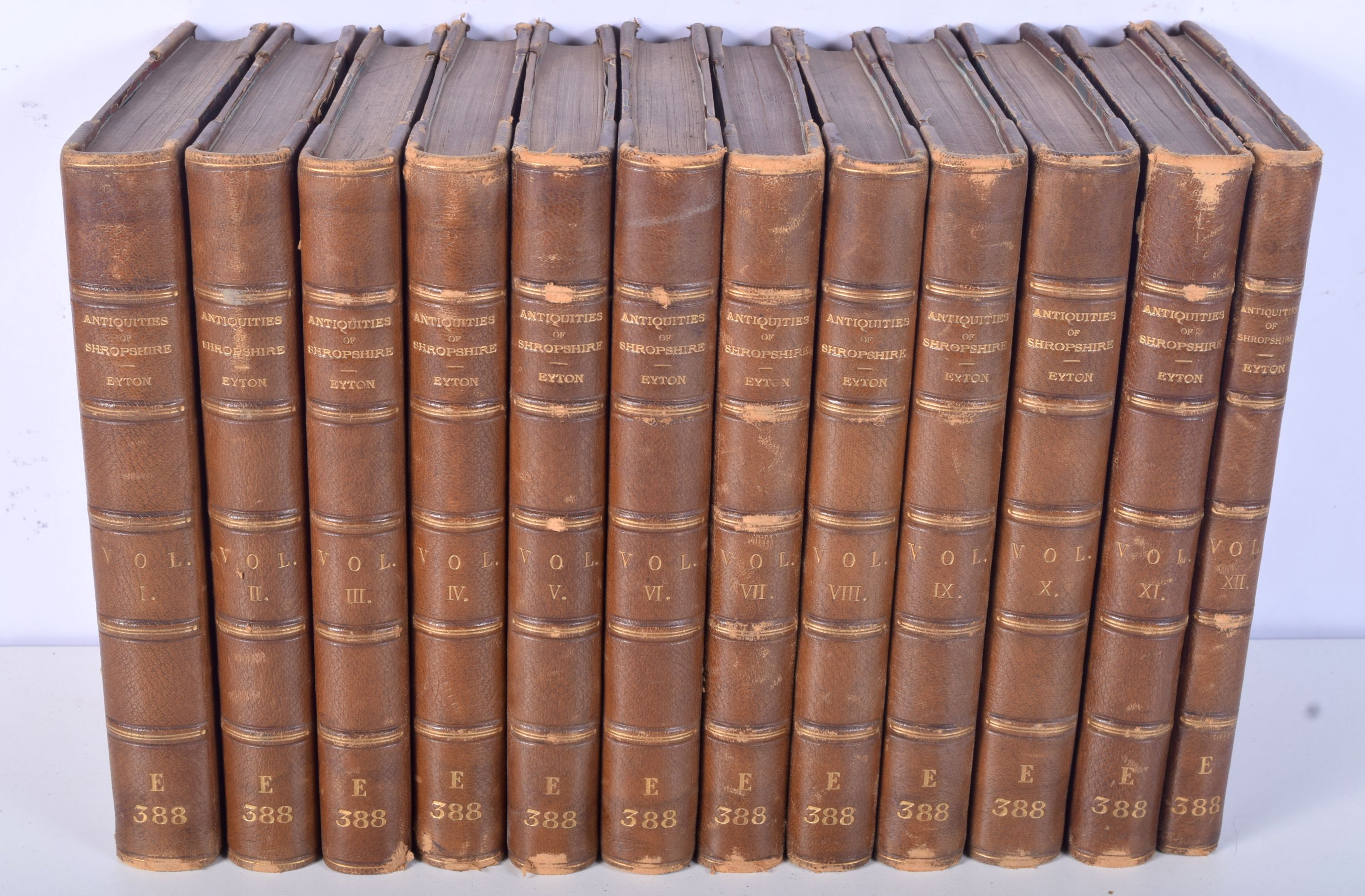 Books, in 12 volumes Antiquities of Shropshire By Rev R W Eaton 1854 .
