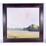 A framed Oil on board by Andrew Clifford of A Rural scene near Guildford Surrey.