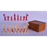 A RARE 19TH CENTURY EUROPEAN CARVED IVORY HASTILOW CHESS SET Attributed to Charles Hastilow (C1860-1
