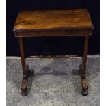 A small antique oak wooden side table 70 x 40 x 64 cm