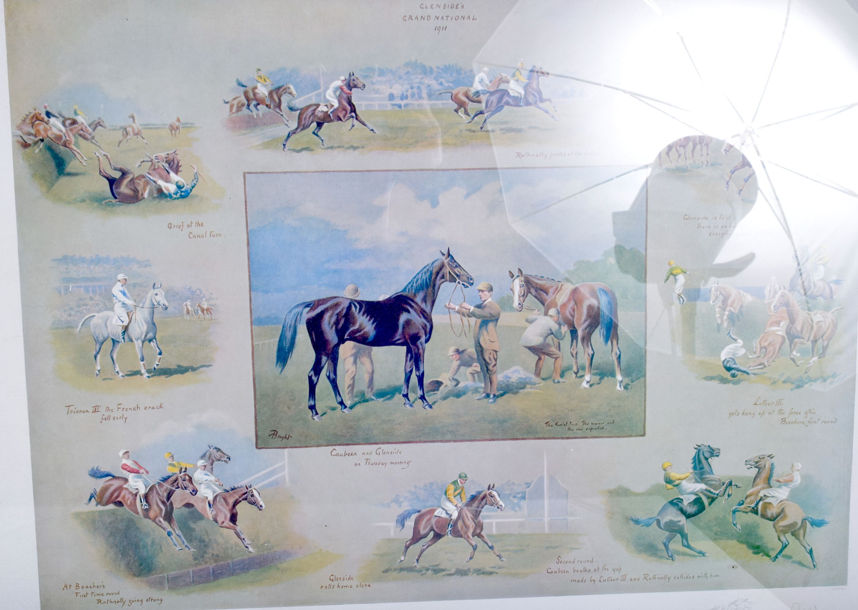 A large pair of Horse racing prints by Alfred Bright 42 x 60 cm (2) - Image 5 of 8