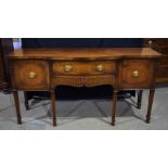 A Victorian one drawer Mahogany sideboard with carved latticework decoration to the front. 95 x 183