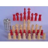 A MID 19TH CENTURY ENGLISH JAQUES STYLE LUND TYPE CLUB SIZE CHESS SET of large proportions. Largest