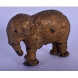 AN ANTIQUE CAST IRON FIGURE OF JUMBO THE ELEPHANT. 9 cm x 7 cm.