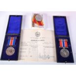 TWO LIVERPOOL CITY POLICE MEDALS AND EXEMPLARY FIRE SERVICE MEDAL PRESENTED TO HERBERT G DAVIES. (3