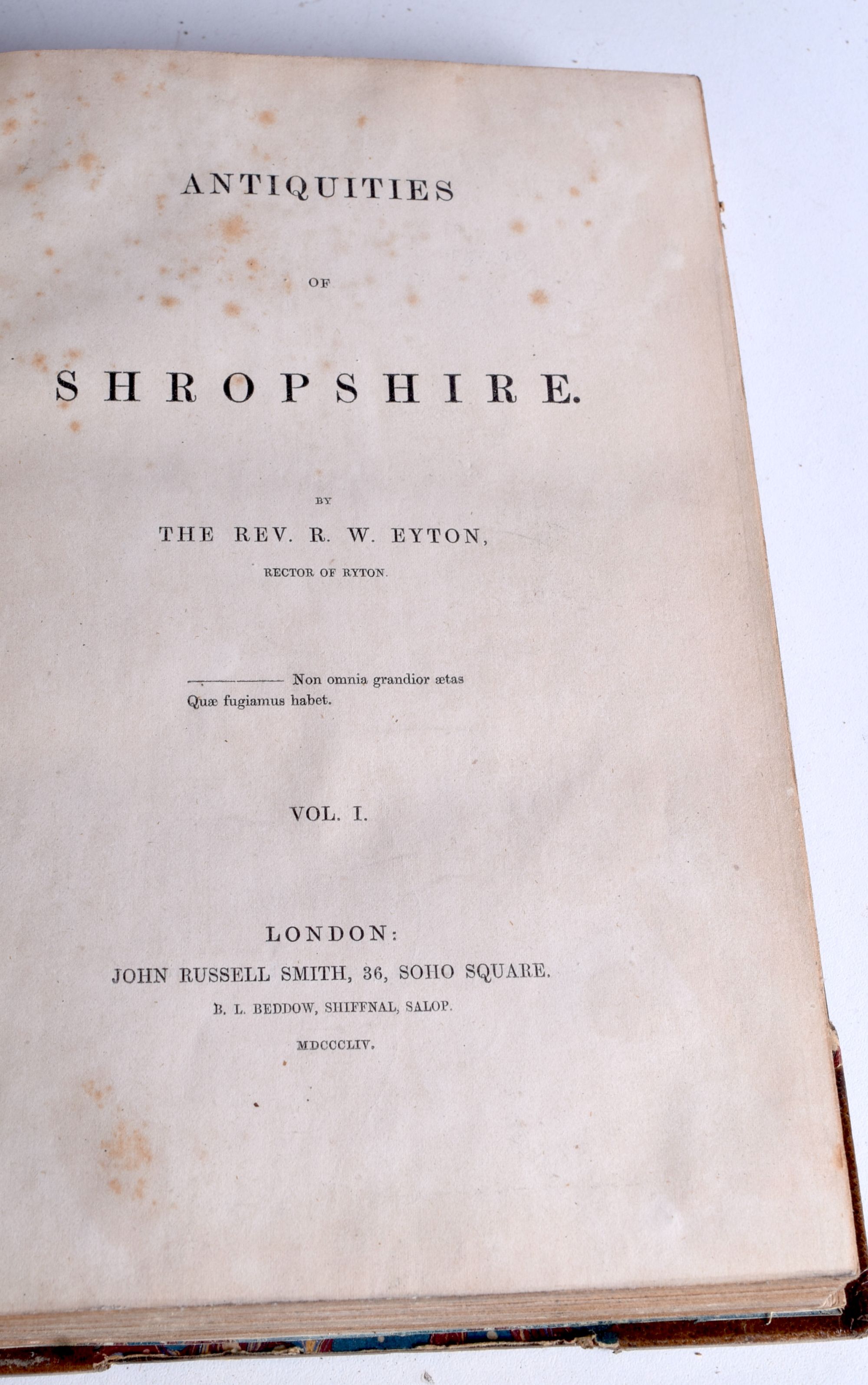 Books, in 12 volumes Antiquities of Shropshire By Rev R W Eaton 1854 . - Image 4 of 6