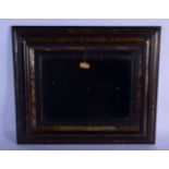 AN 18TH CENTURY EUROPEAN CARVED TORTOISESHELL BANDED EBONISED MINIATURE DISPLAY CASE used to house t