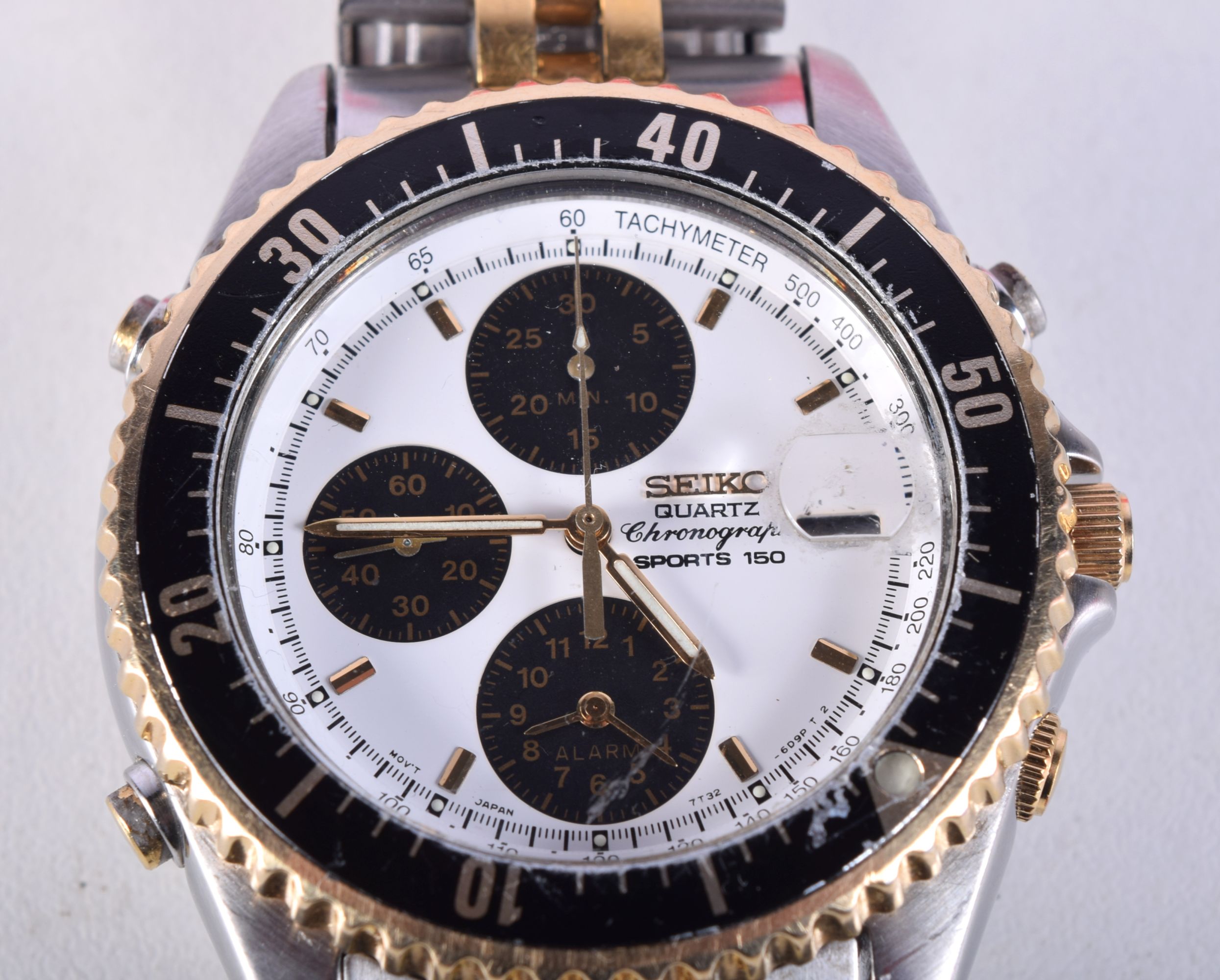 SEIKO SPORTS CHRONOGRAPH 150M. Dial 4.2cm incl crown, weight 113g - Image 2 of 3