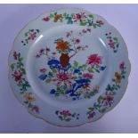 A VERY RARE LATE 18TH CENTURY CHAMBERLAINS WORCESTER PLATE Chinese Export style. 23 cm wide. Note: G
