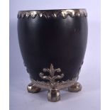 AN ARTS AND CRAFTS F IPSEN DANISH POTTERY VASE possibly silver overlaid. 10 cm high.
