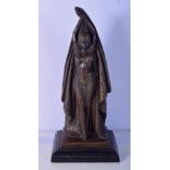 A Bronze study of a Egyptian dancer by D H Chiparus fitted to a stone stand . 32cm.