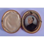 English School (Late 19th/20th Century) Portrait of an elderly lady. 5.5 cm x 4.5 cm.