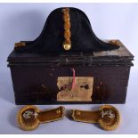 AN ANTIQUE NAVAL GIEVE MATTHEWS & SEAGROVE HAT and epaulettes. 46 cm x 22 cm.