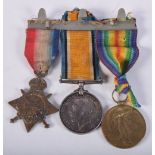 WORLD WAR 1 MEDALS COMPRISING THE 1914–15 STAR – AWARDED TO 5123 PTE J GALLAGHER R IR REGT - THE BRI
