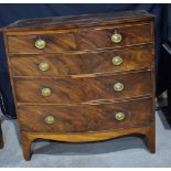 A Victorian mahogany five drawer side board 103 x 102 x 102.