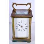 A Berthoud fils aine carriage clock 11cm.
