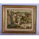 European School (Early 20th Century) Oil on board, Coastal scene. 36 cm x 30 cm.