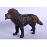 A FINE CARVED EUROPEAN CARVED AGATE FIGURE OF A ROAMING HOUND modelled with tongue poking out. 13 cm