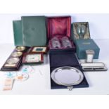 A collection of Horse racing related items including winners trophies, calfskin leather writing pad,