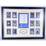 A framed Chelsea football club "My greatest Chelsea XI" by Ron Harris dated .2007,49 x 68 cm.