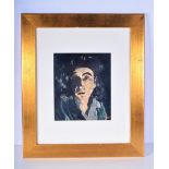 A framed study of a female in Oil by Peter Holloway 1973 29 x 24cm.