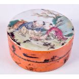 CHINESE PORCELAIN PASTE BOX. 6.2cm x 3cm, weight 90g