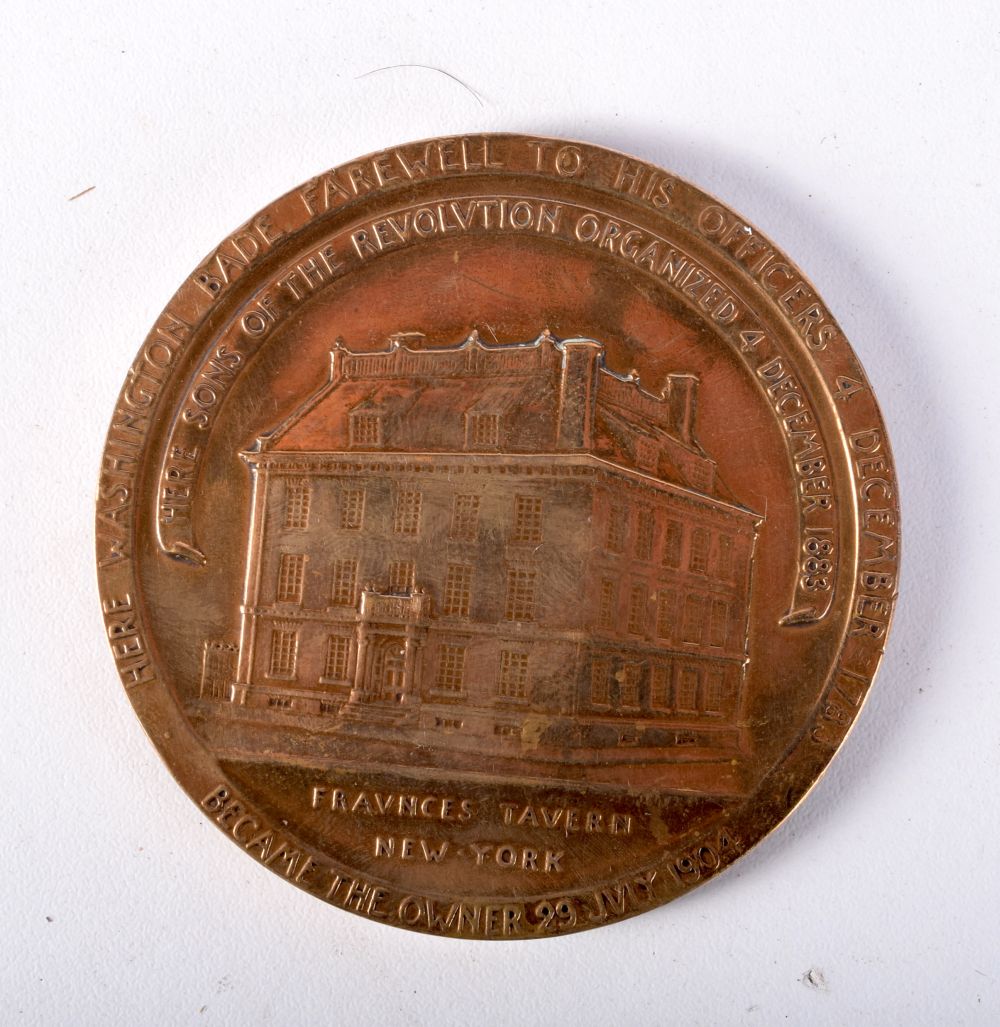 FREDERICK SAMUEL TALLMADGE MEDAL FOR THE NEW YORK SOCIETY OF THE SONS OF THE REVOLUTION. 6.5cm diam - Bild 2 aus 2