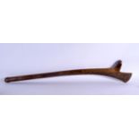 A LARGE 19TH CENTURY FIJIAN VITI WOODEN CARVED TRIBAL WAR CLUB. 100 cm long.