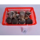 THIRTEEN SOLVER TOPPED DRESSING TABLE BOTTLE STOPPERS. Various hallmarks, total weigh 440g