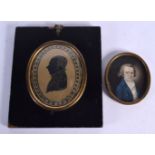 English School (18th/19th Century) Portrait miniature, together with another picture. (2)