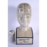 A LARGE CONTEMPORARY PHRENOLOGY HEAD by Fowler. 41 cm x 17 cm.
