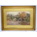 Cuthbert Rigby (1850-1935) framed watercolour "Outbuildings, Trout back, Ambleside" 27 x 44 cm.