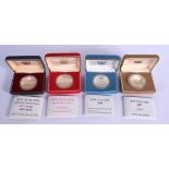 4 X NEW ZEALAND BOXED SILVER PROOF COINS - NEW ZEALAND NATIONAL PARKS PROOF DOLLAR 1987 - NEW ZEALAN