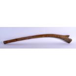 A LARGE 19TH CENTURY FIJIAN VITI WOODEN CARVED TRIBAL WAR CLUB. 100 cm long.