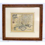 An 18th Century Map of Hampshire by Thomas Kitchen 18 x 20 cm.