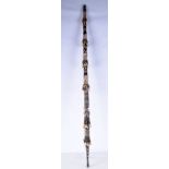 An African Tribal spear with metal point 126 cm.