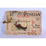 A CHARMING VINTAGE VENETIAN ITALIAN ALBUM inset with various scenes. 24 cm x 18 cm.