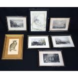 An etching by Edmund Grimani Hornby (1825 - 1896) together with a collection of coloured etchings 2