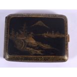 A JAPANESE KOMI STYLE CIGARETTE CASE. 10.8cm x 8.2cm x 1.8cm, weight 120g