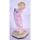 AN INCREDIBLY RARE ROYAL DOULTON FIGURE ~THE COQUETTE~ C1913-1938 elegantly modelled holding a fan u